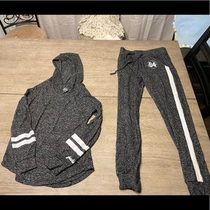 Girls gray hoodie and sweat pants from Justice